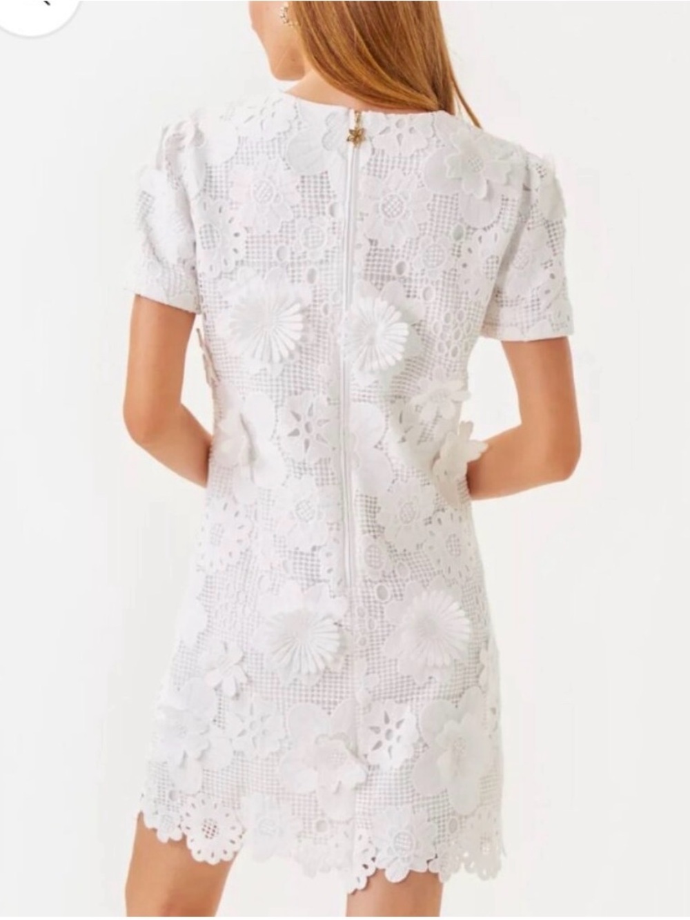 Lilly Pulitzer White 3D Floral Crochet Dress - Picture 5 of 5